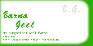 barna geel business card